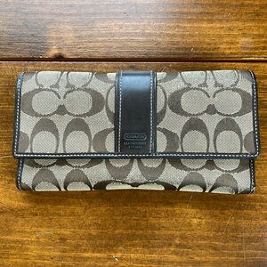 Coach Signature Trifold Wallet